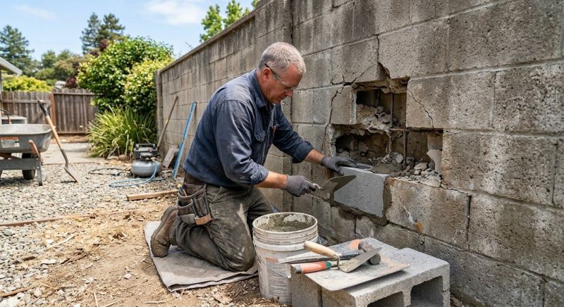 Block Wall Repair in Lehigh Acres, FL