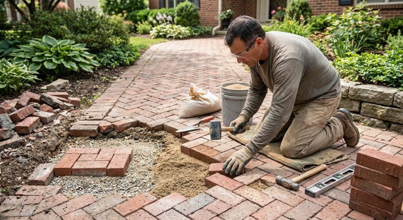 Brick Pathway Repair in Bonita Springs, FL