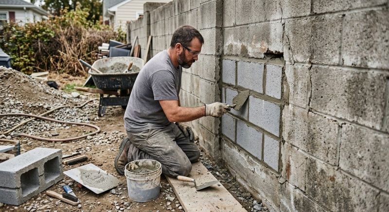 Cinder Block Wall Repair in Lehigh Acres, FL