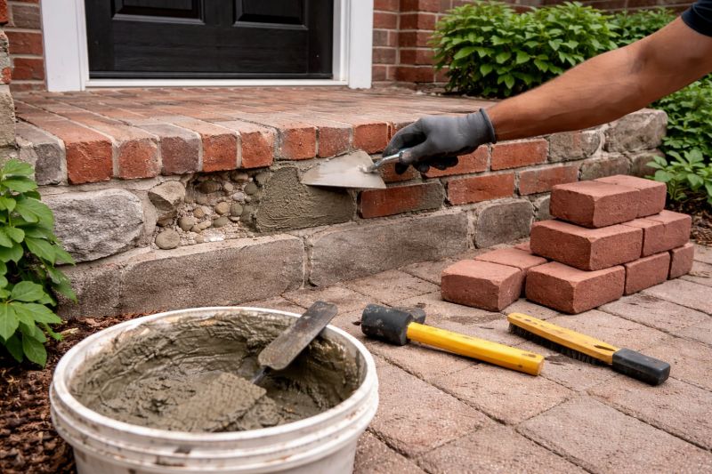 Entryway Brick Repair in Bonita Springs, FL